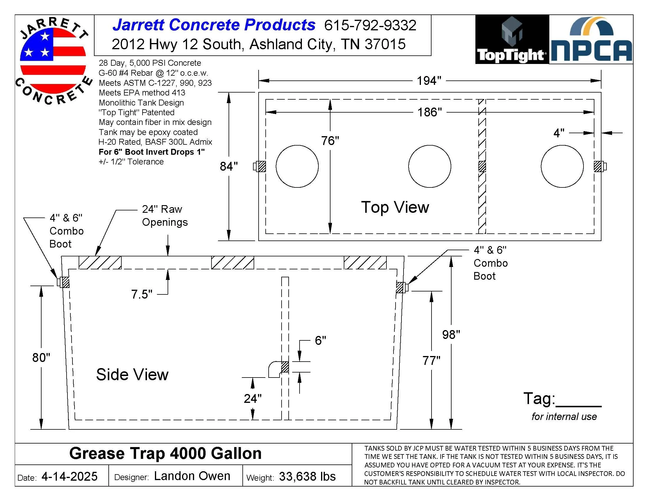 Grease Trap Tanks Specifications | Explore Our Grease Trap